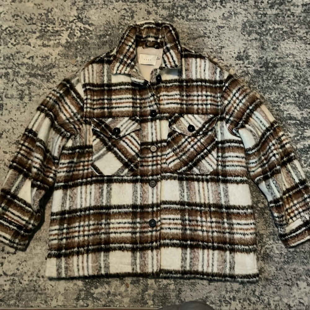 LUSH Brand plaid wool jacket